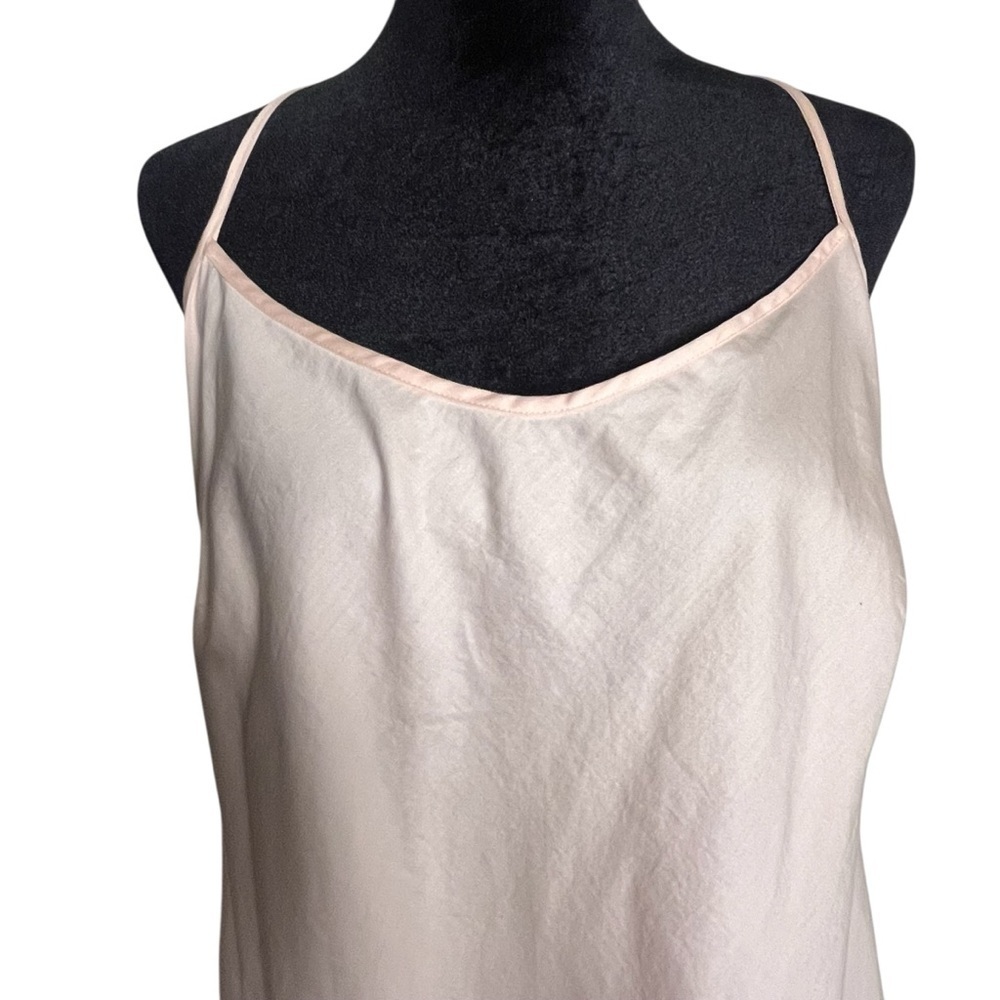 NWT Everyday Ritual Sloan T-Back Nightgown - Champagne Cotton Sateen — Large - Picture 7 of 13